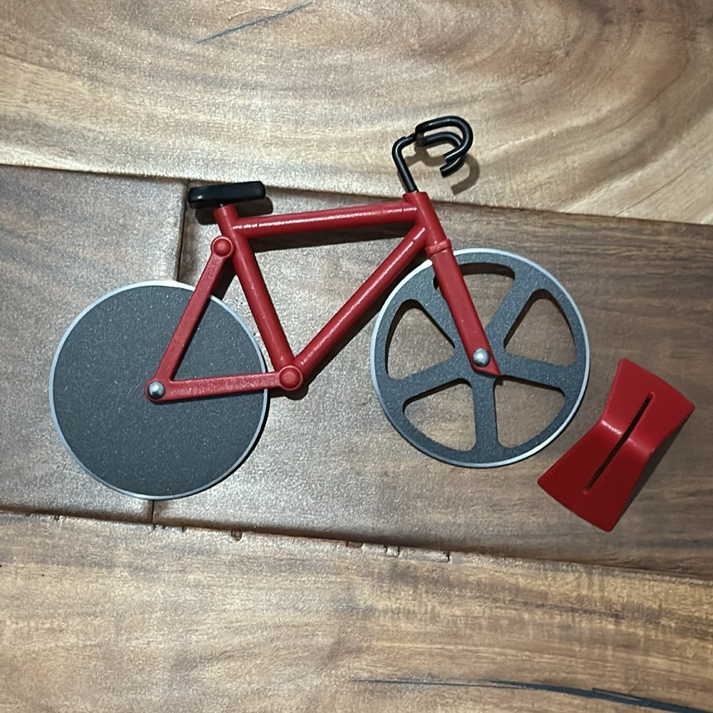 NEW Red Bicycle Double Pizza Cutter Cycling Cyclist Bike Novelty Gift